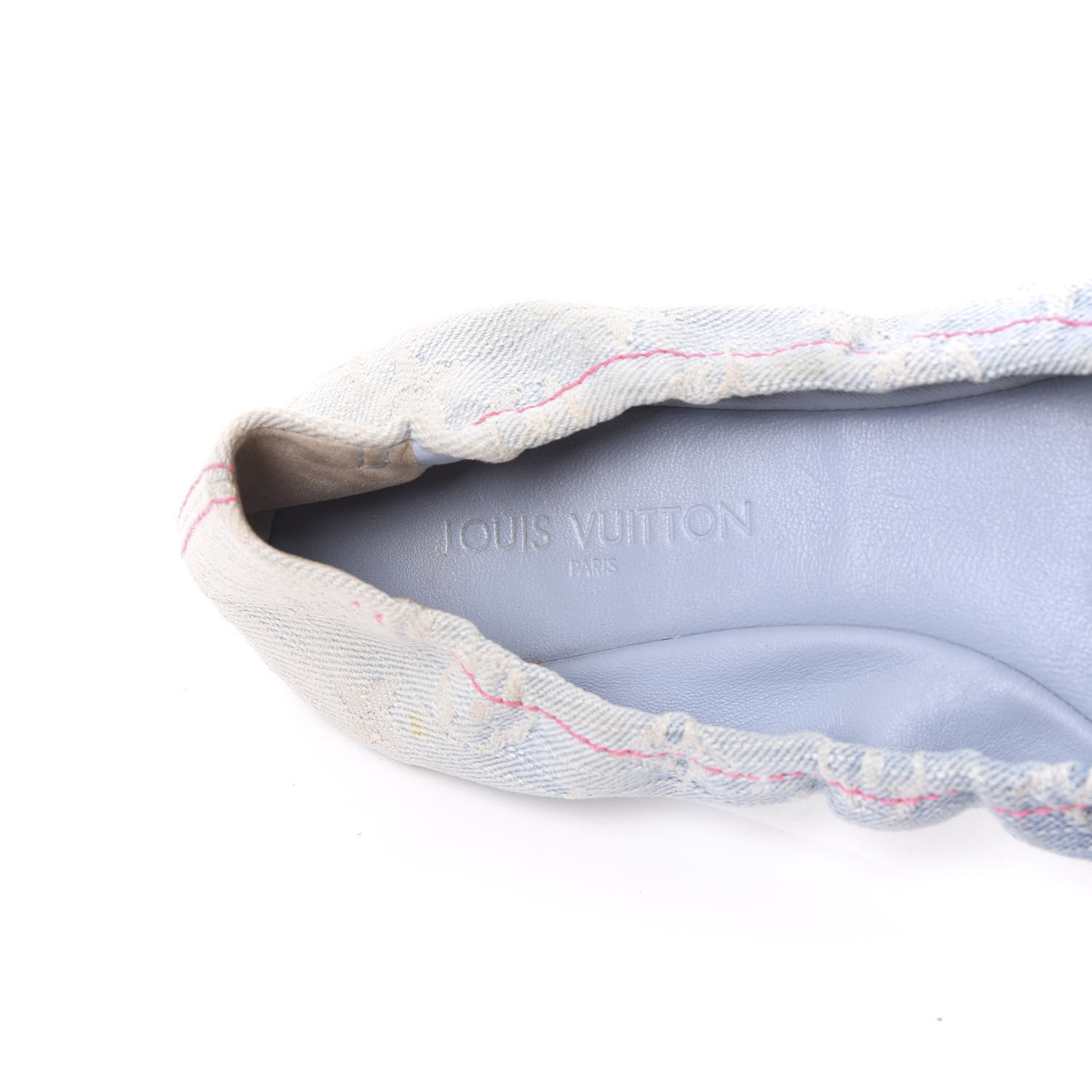 Louis Vuitton Monogram Denim Rosa Flats 36 7 of 8