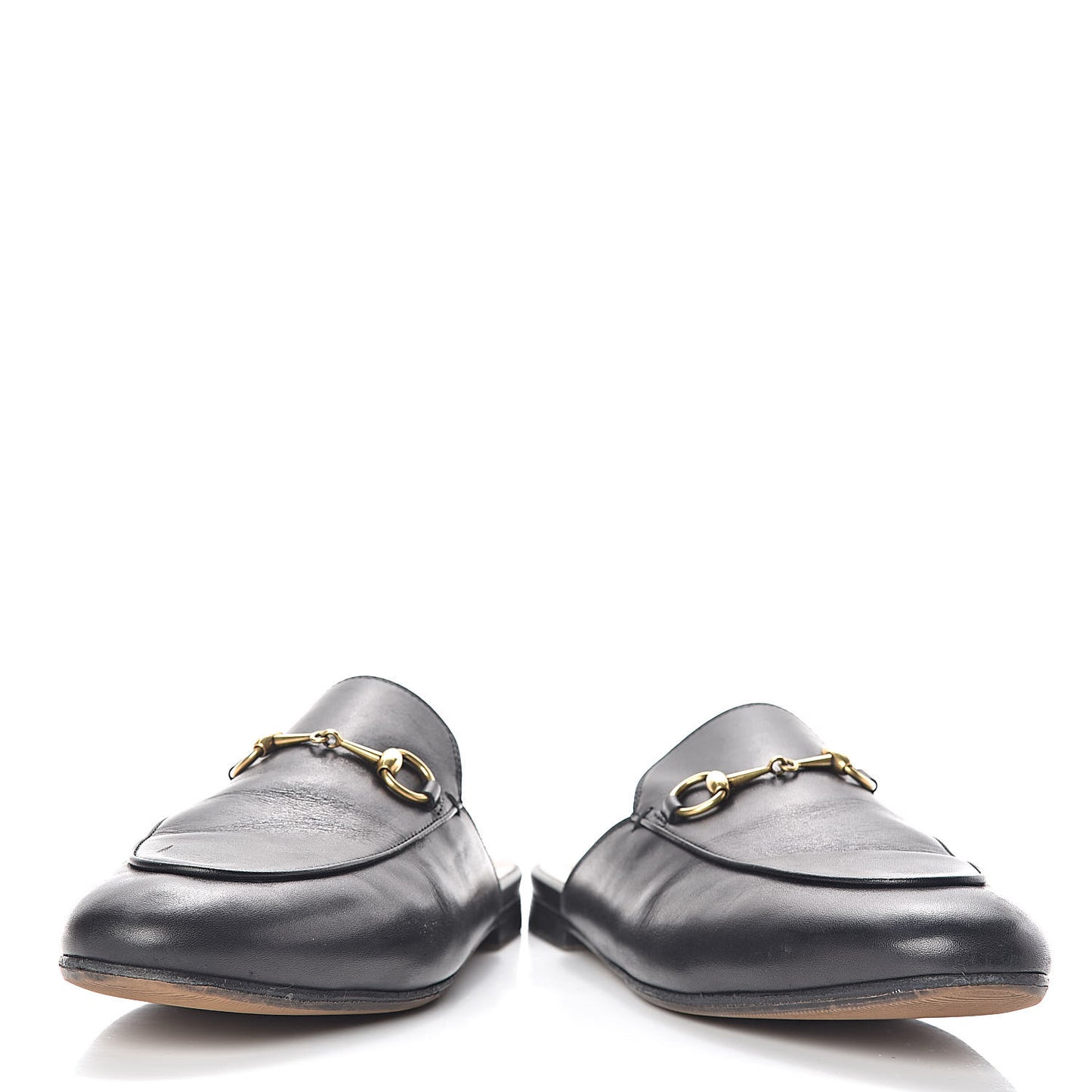 Calfskin Womens Princetown Slippers 38.5 Black