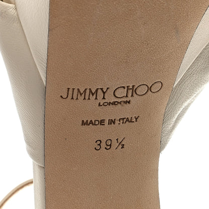 Jimmy Choo Nappa Heloise Ankle Strap Platform Sandals 39.5 Latte 6 of 7