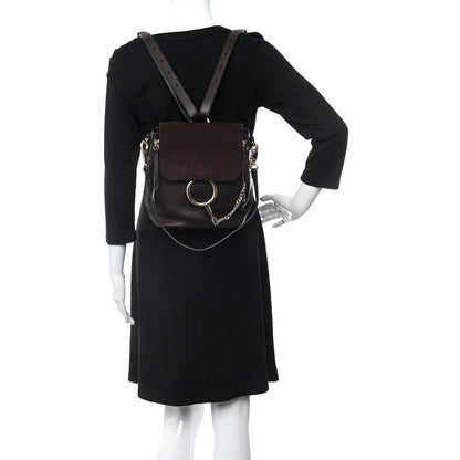 Chloe Suede Calfskin Medium Faye Backpack Dark Brown 2 of 10