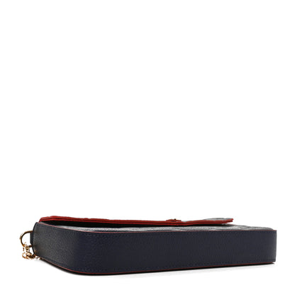 Louis Vuitton Empreinte Pochette Felicie Chain Wallet Marine Rouge 4 of 10