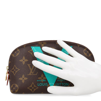 Louis Vuitton Monogram V Cosmetic Pouch Turquoise 2 of 9