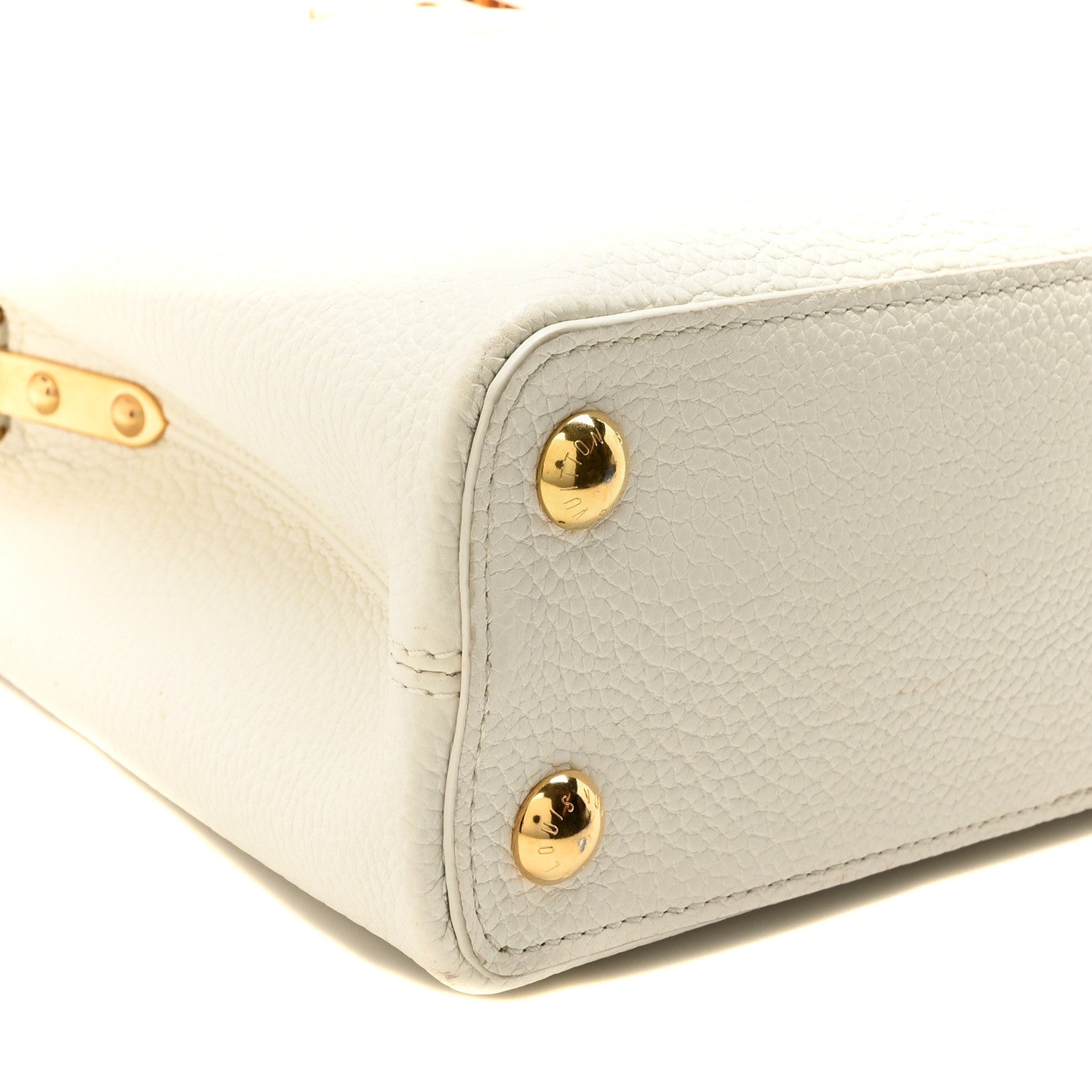 Louis Vuitton Taurillon Capucines BB Blanc Casse 8 of 9