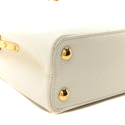 Louis Vuitton Taurillon Capucines BB Blanc Casse 8 of 9