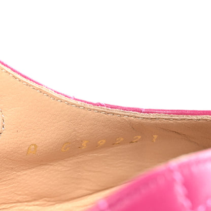 Chanel Lambskin Patent Cap Toe CC Slingback Flats 37.5 Pink Black 7 of 10
