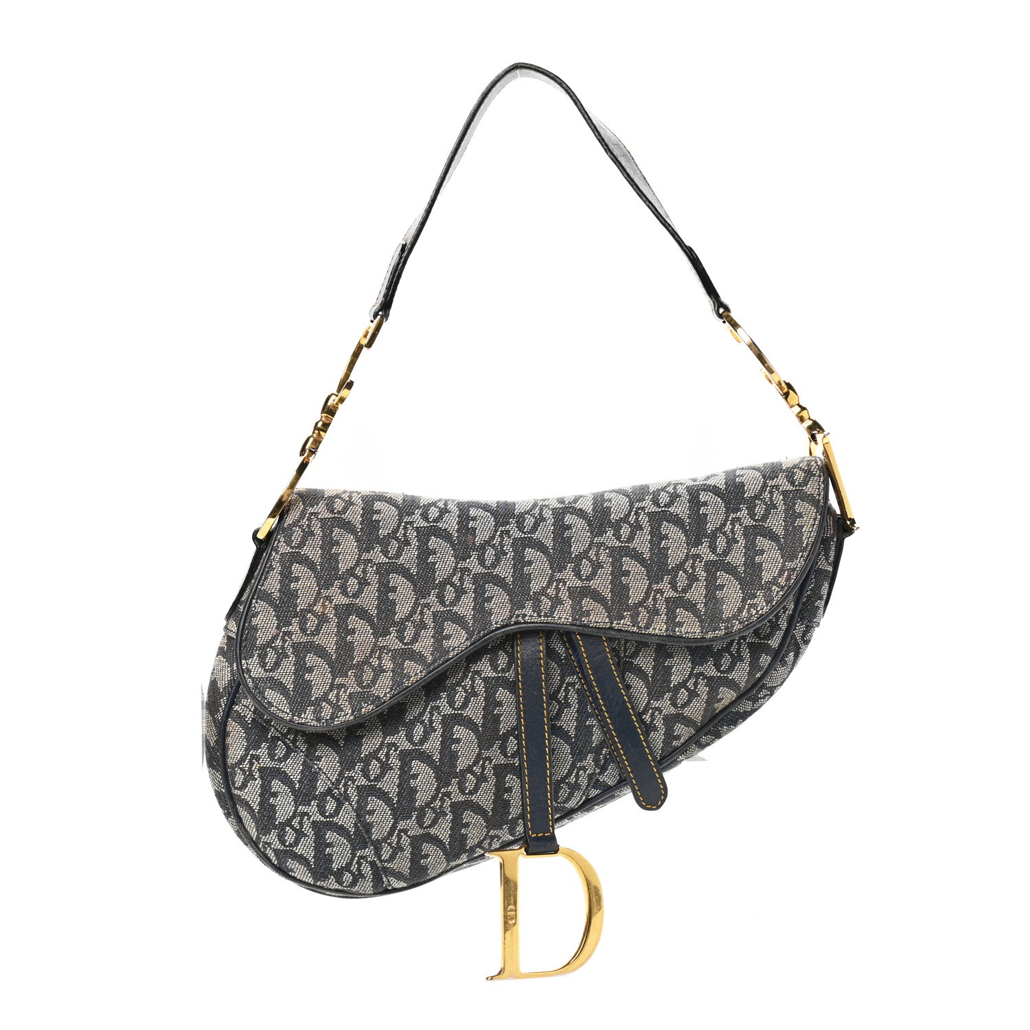 Christian Dior Monogram Saddle Bag Blue 1 of 4