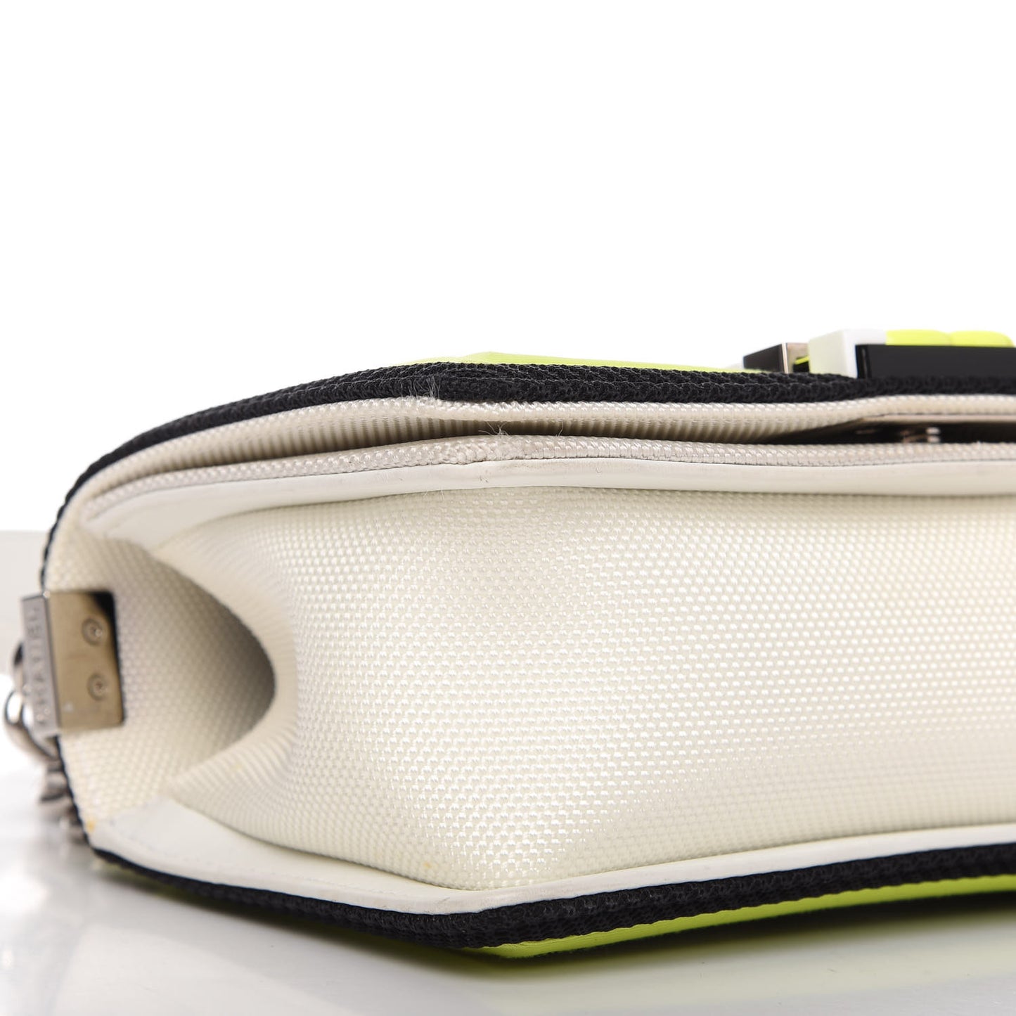 Canvas Quilted Small Fluo Boy Flap White Black Yellow