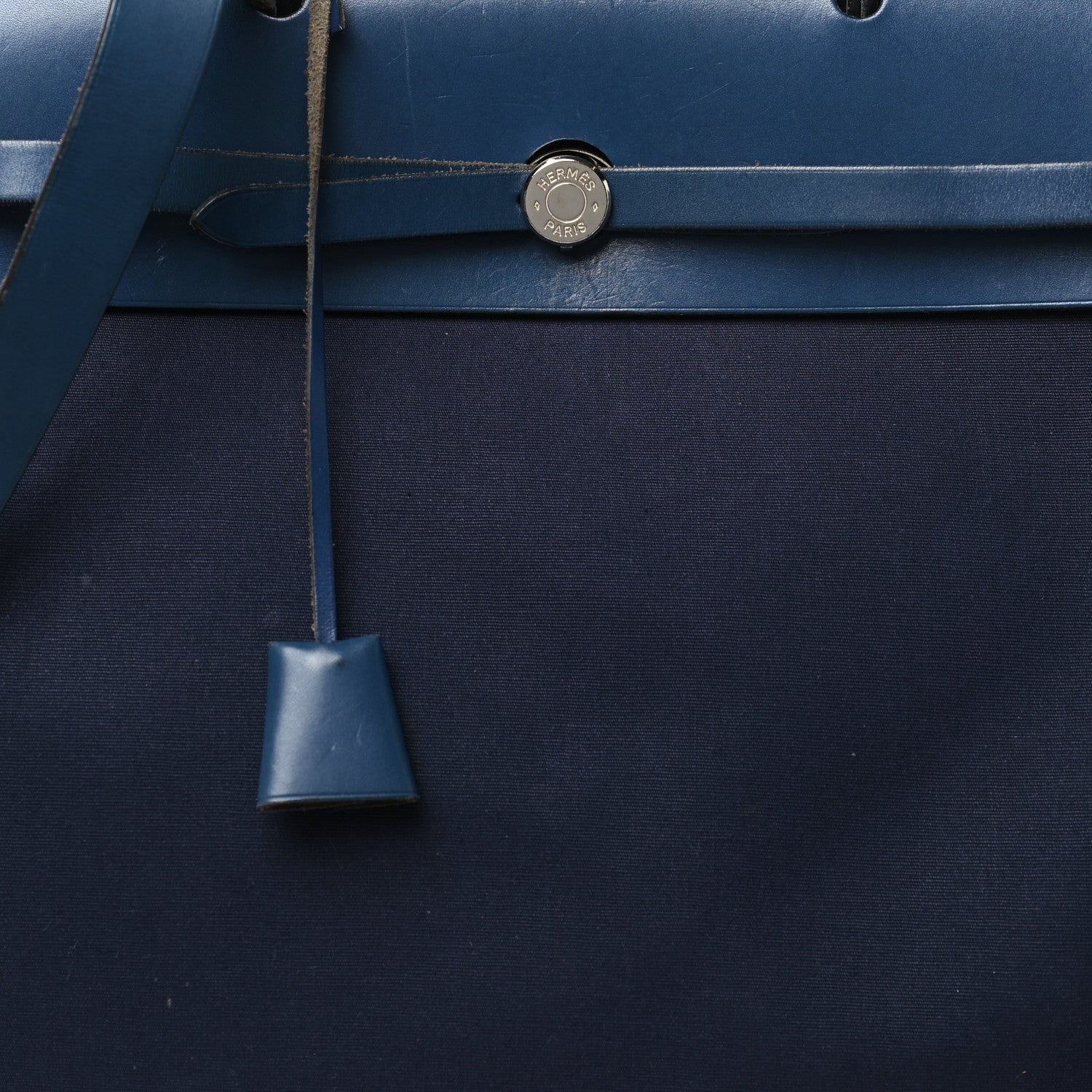 Hermes Toile Vache Calfskin Herbag 39 MM Navy 9 of 13