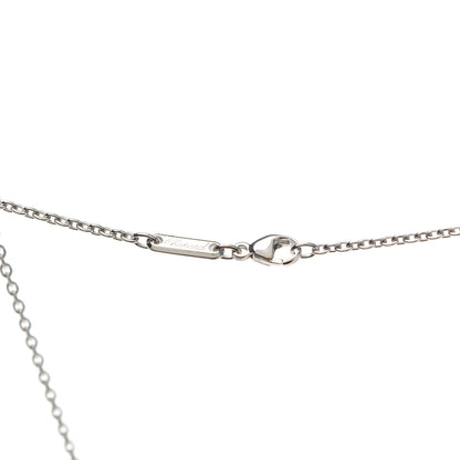 Chopard 18K White Gold Happy Diamonds 3 Floating Diamonds Oval Pendant Necklace 5 of 7