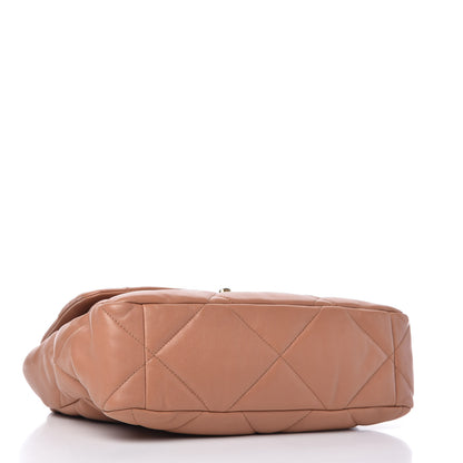 Chanel Lambskin Quilted Large Chanel 19 Flap Brown 4 of 10