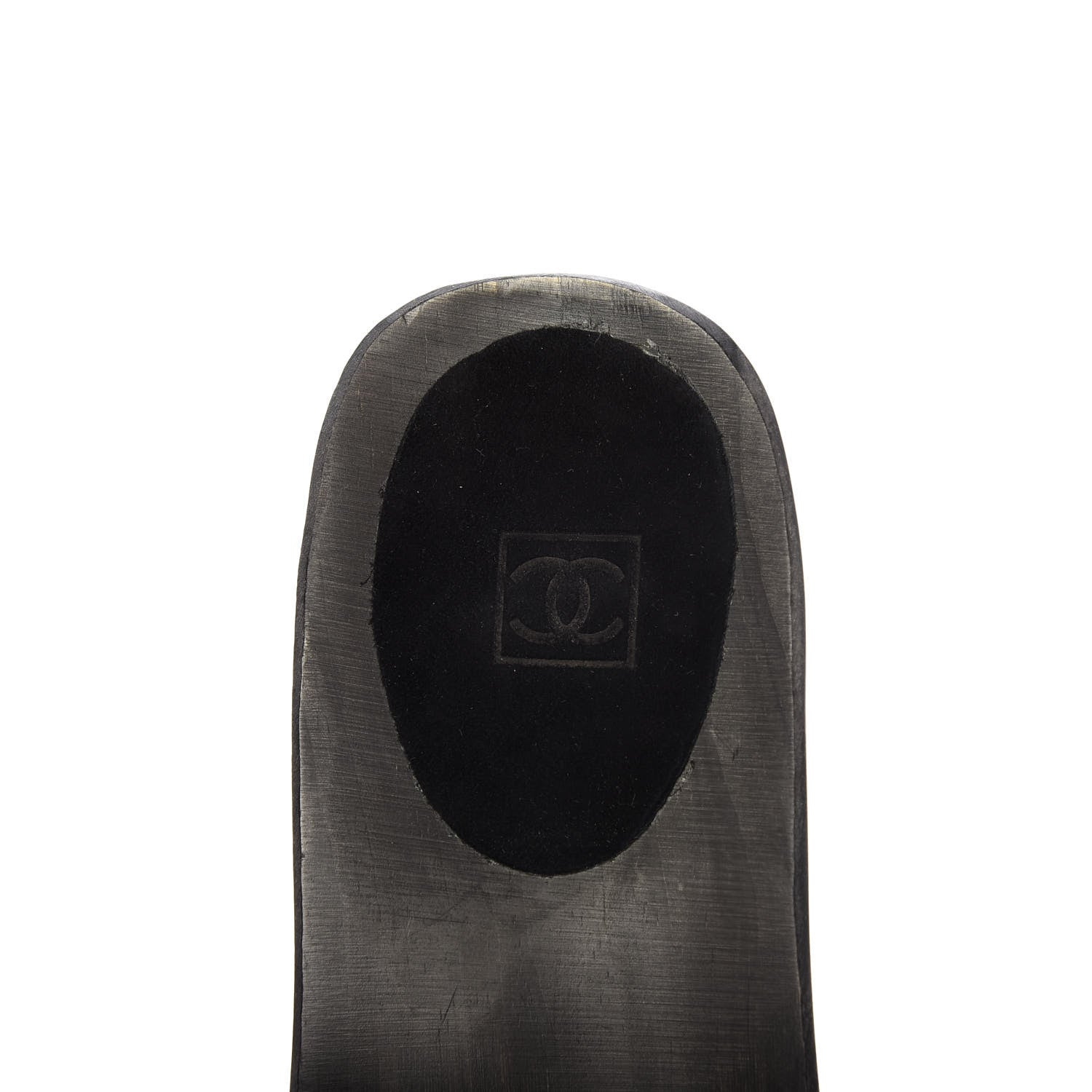 Chanel Suede CC Buckle Clogs 37 Black 7 of 9