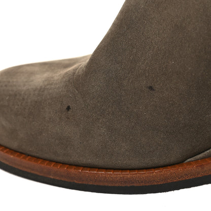 Fendi Suede Shearling Wedge Ankle Boots 37 Mastic Tortora Latte 8 of 8