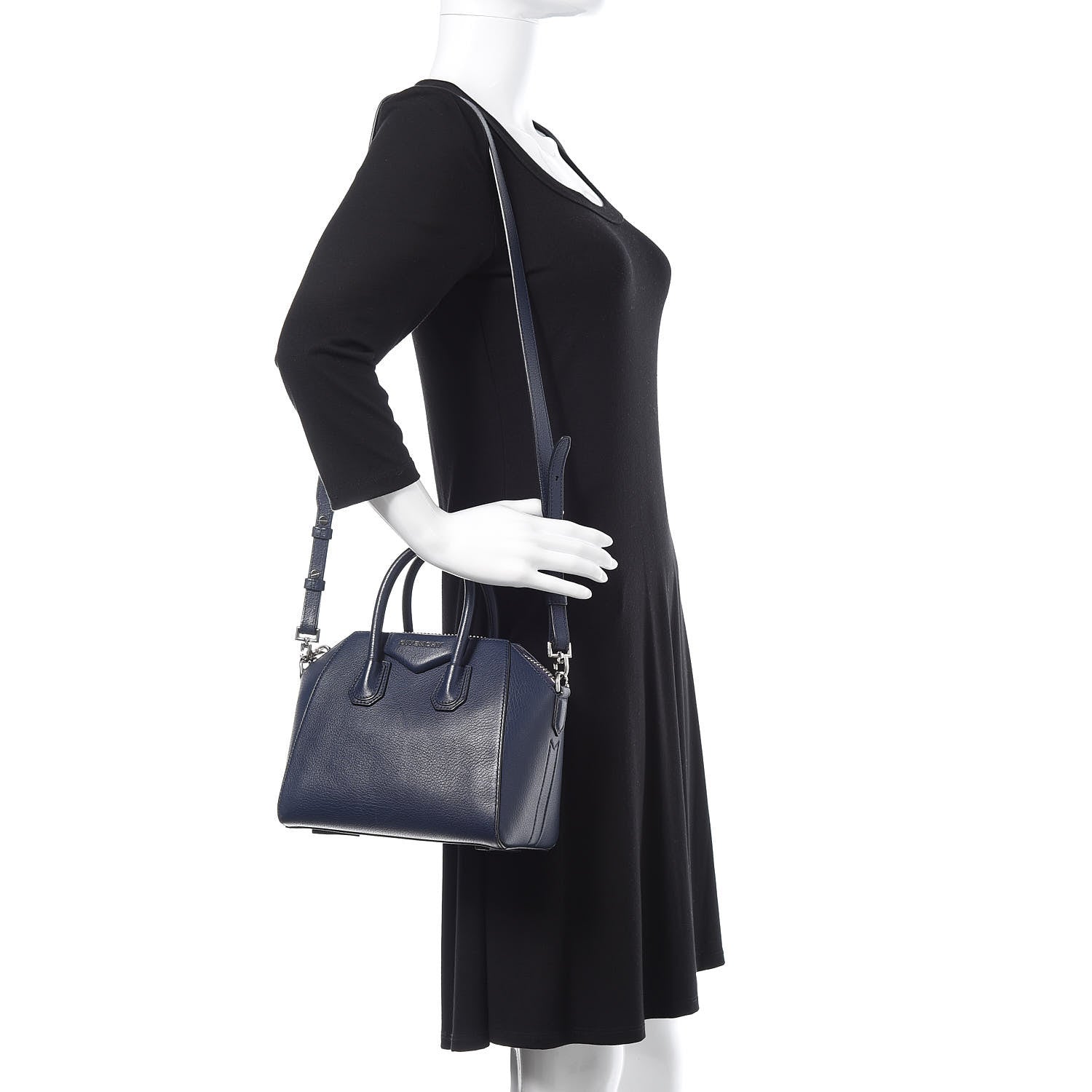 Givenchy Sugar Goatskin Mini Antigona Navy 2 of 15