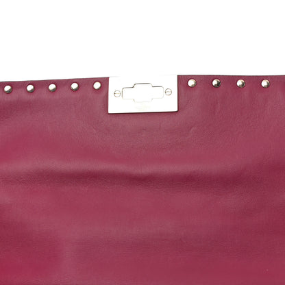 Valentino Garavani Nappa Large Rockstud Spike Shoulder Bag Camelia 13 of 16
