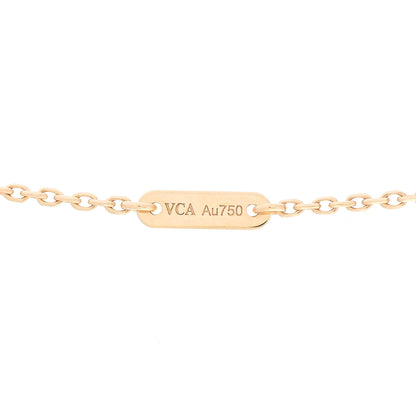 Van Cleef & Arpels 18K Yellow Gold Mother of Pearl Sweet Alhambra Butterfly Pendant Necklace 5 of 7