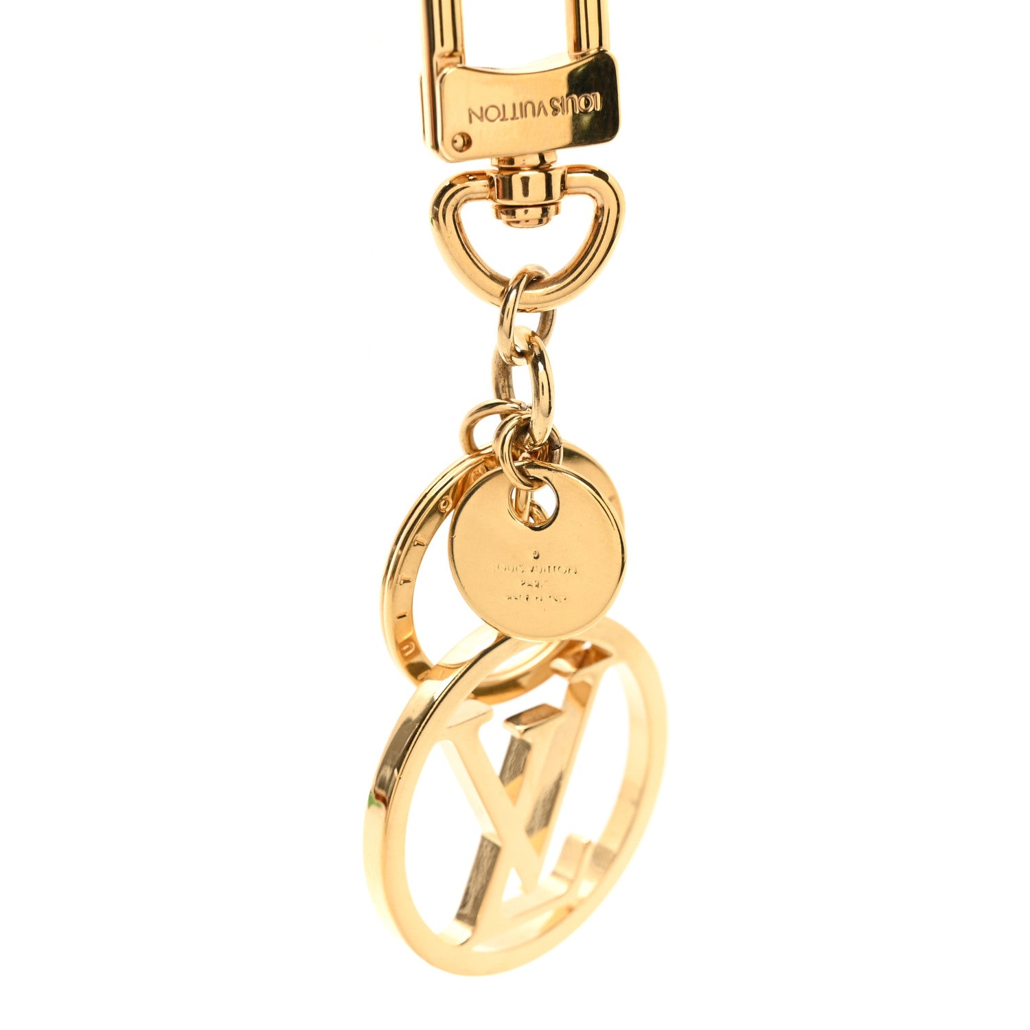 Louis Vuitton LV Circle Bag Charm Key Holder Gold 4 of 5