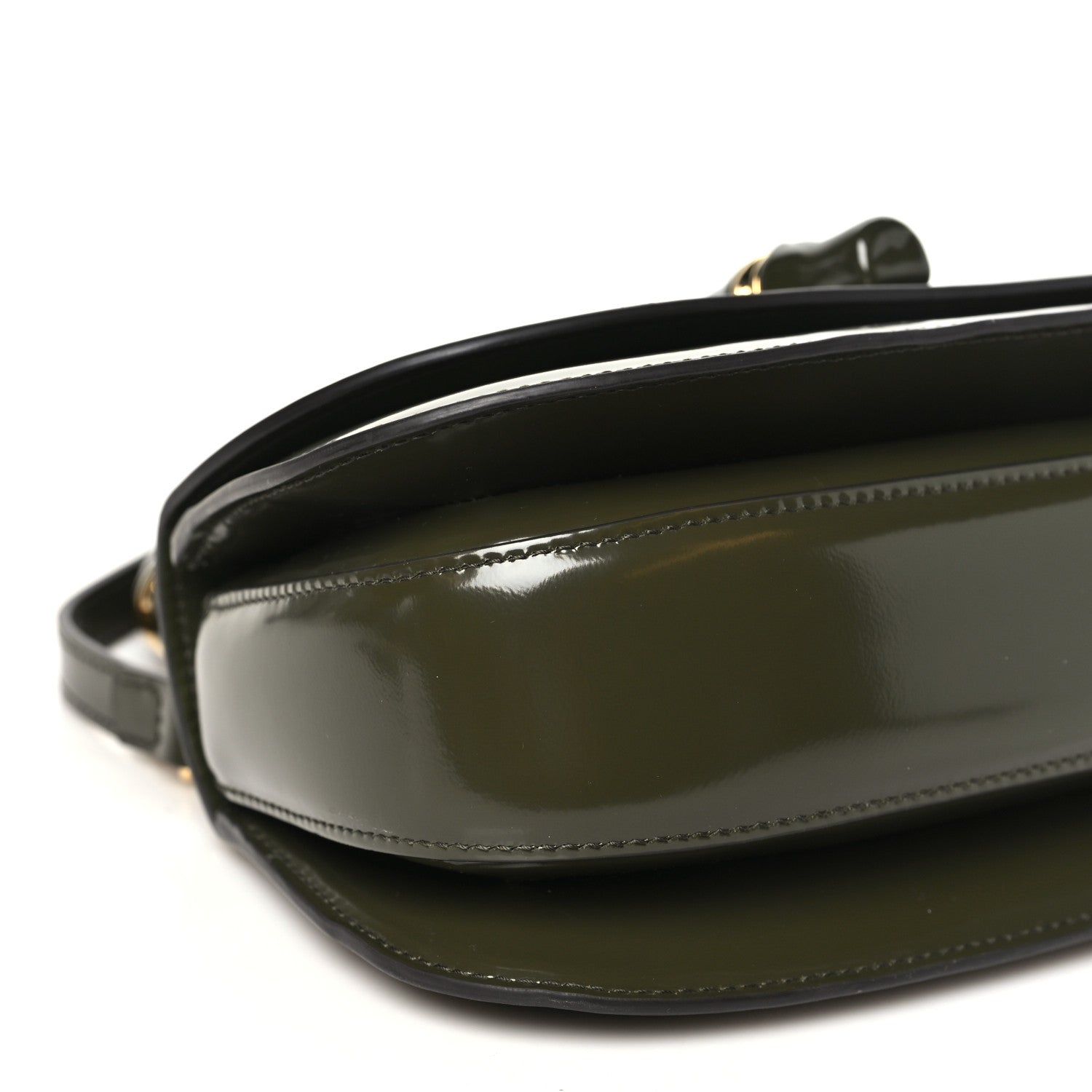 Gucci Shiny Polished Calfskin Medium Bamboo Luscious Green 10 of 11
