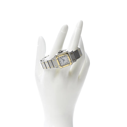 Cartier Stainless Steel 18K Yellow Gold 24mm Santos De Cartier Galbee Automatic Watch 2 of 6