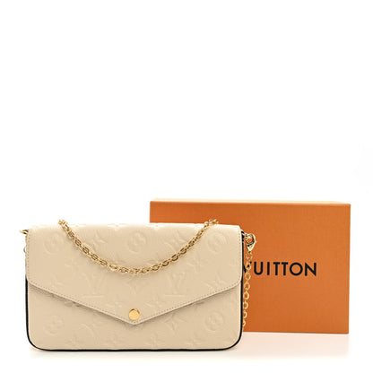 Louis Vuitton Empreinte Pochette Felicie Chain Wallet Cream 11 of 11