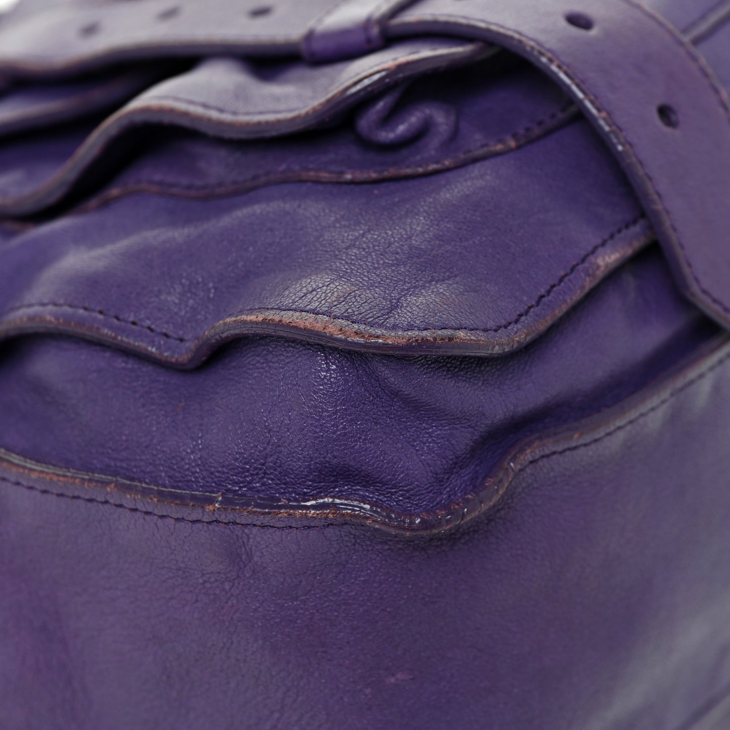 Lambskin Medium PS1 Satchel Purple Rain