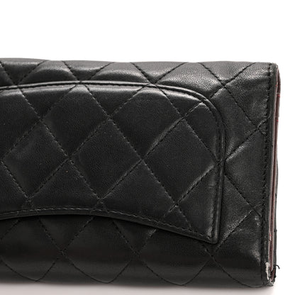 Chanel Lambskin Quilted Large Flap Wallet Black 12 of 13