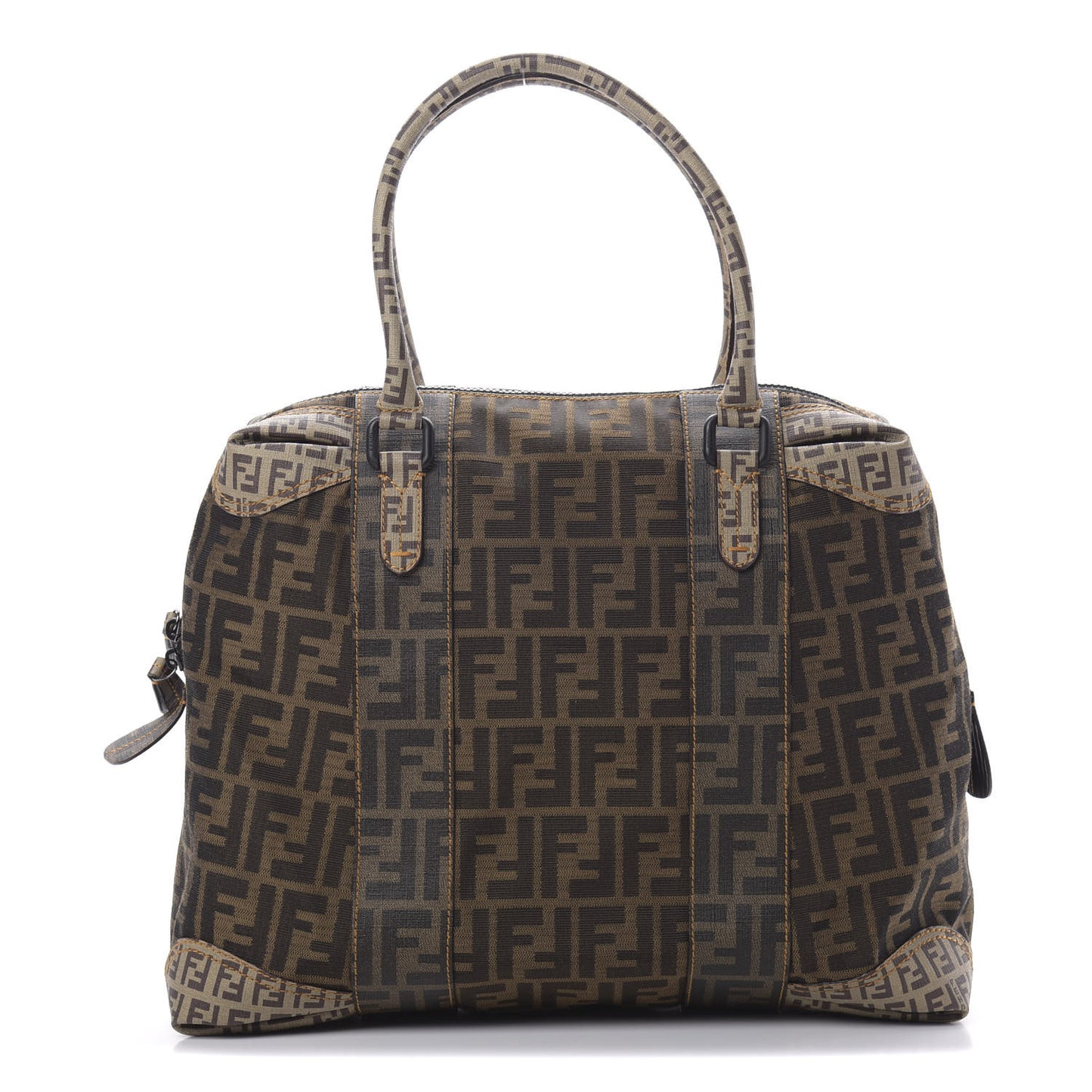 Zucca Zucchino Spalmati Large B Mix Tote Tobacco