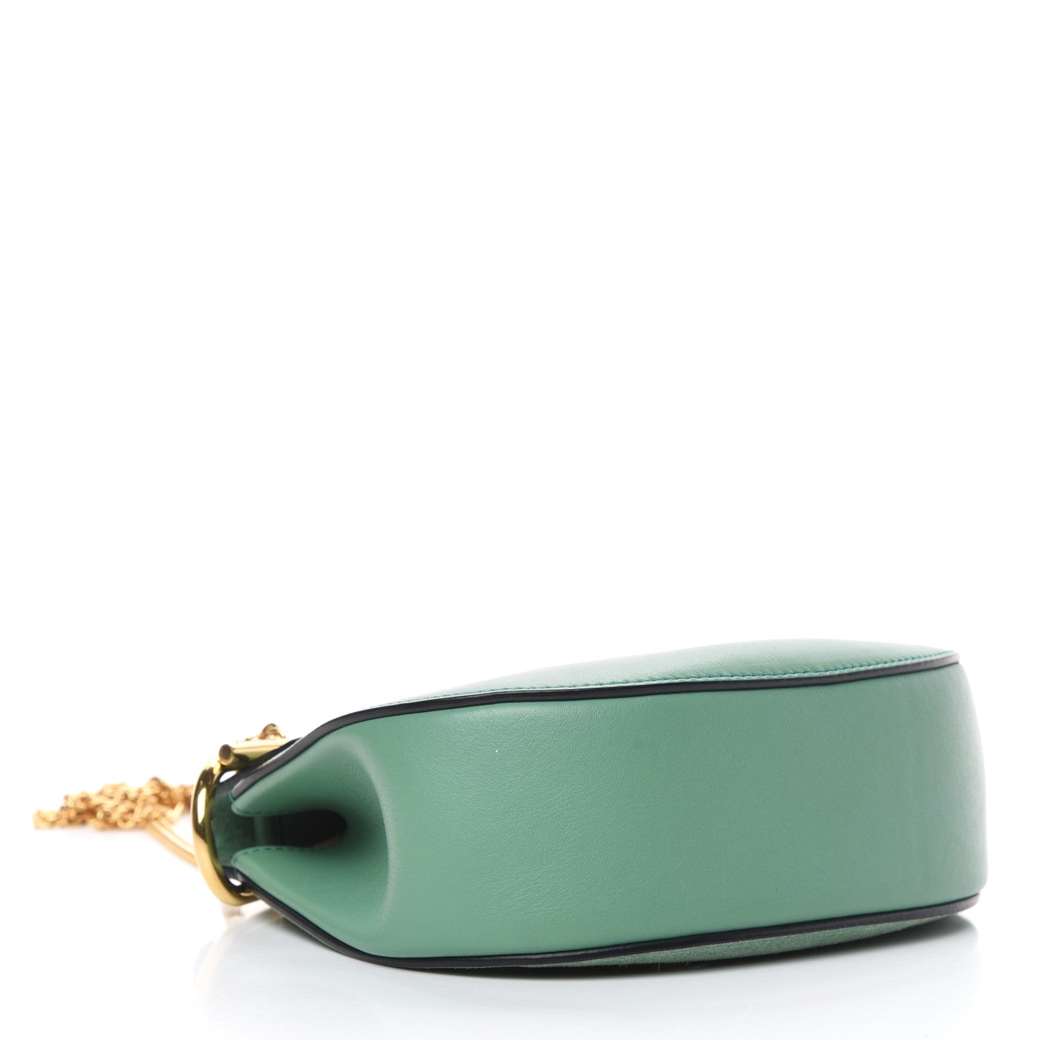 Chloe Suede Smooth Calfskin Mini Drew Shoulder Bag Happy Green 4 of 10