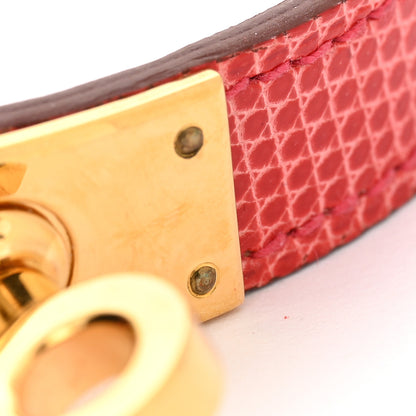 Hermes Lizard Kelly Double Tour Bracelet S Bougainvillea 7 of 7
