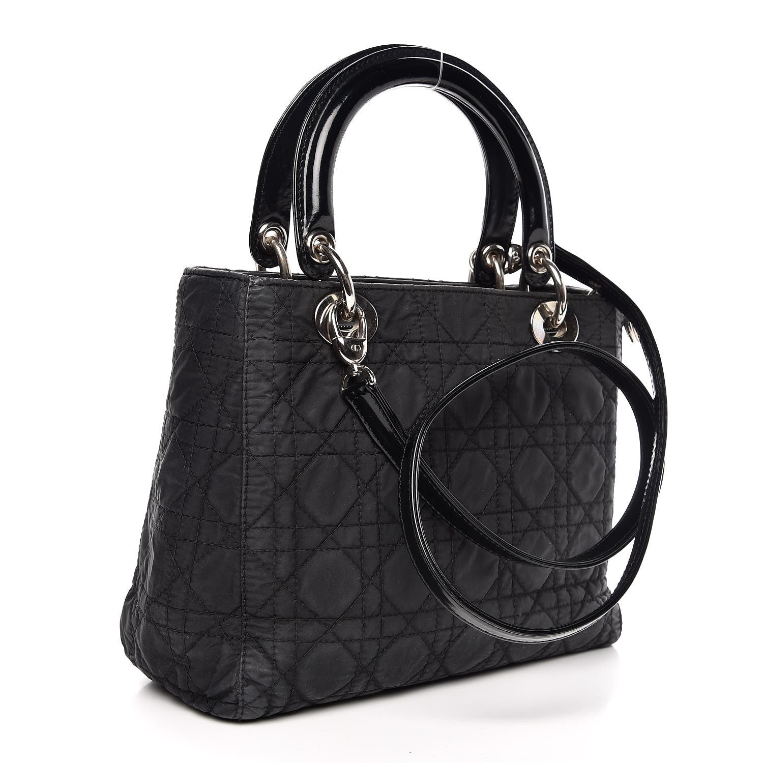 Christian Dior Nylon Cannage Medium Lady Dior Black 4 of 11