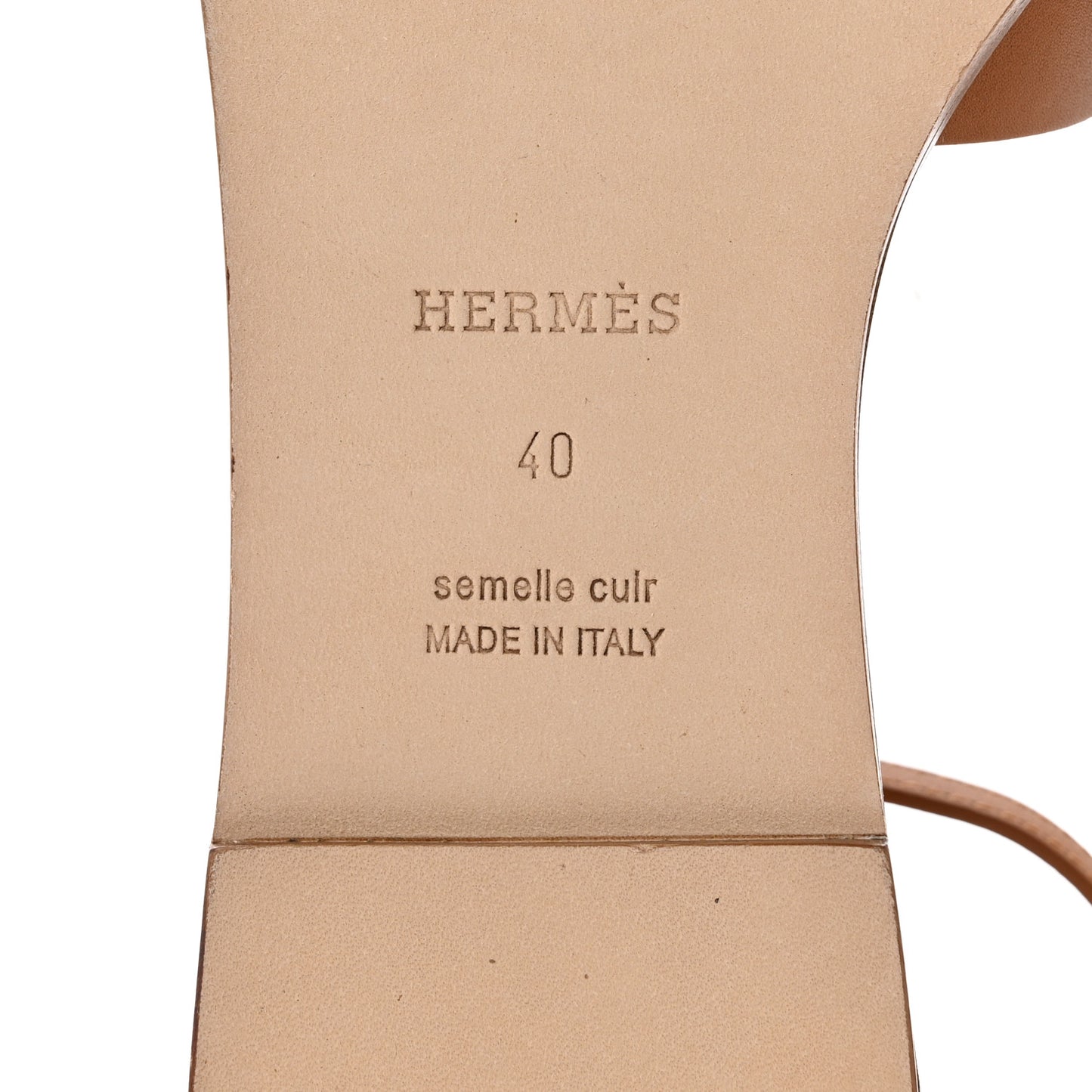 Calfskin Santorini Sandals 40 Naturel