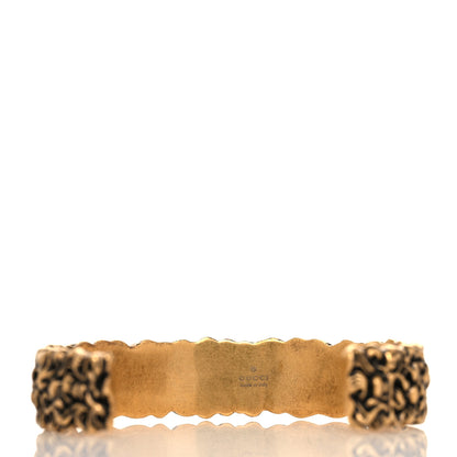 Gucci Metal Lion Mane Cuff Bracelet Aged Gold 3 of 5