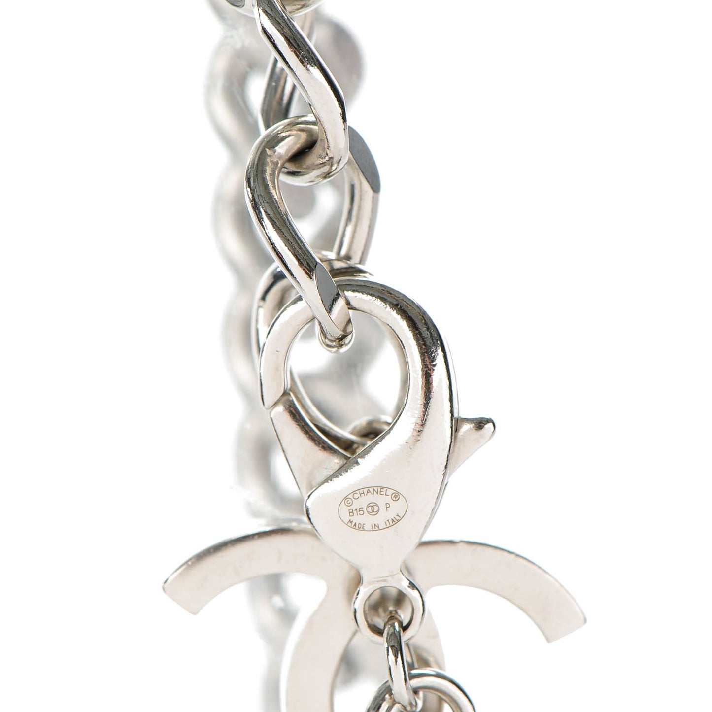 CC Chain Link Necklace Silver