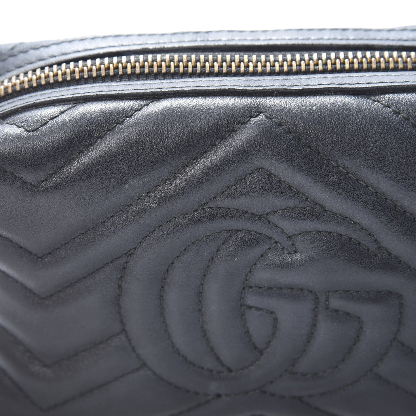 Calfskin Matelasse GG Marmont Cosmetic Case Black
