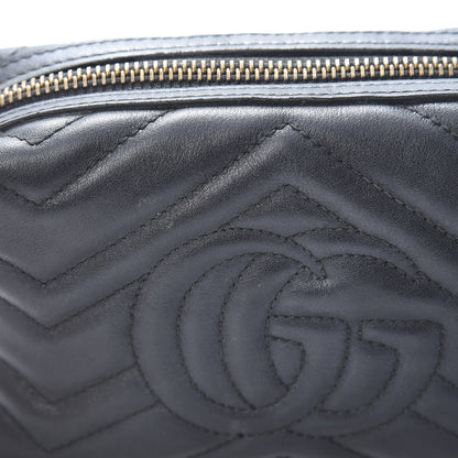 Gucci Calfskin Matelasse GG Marmont Cosmetic Case Black 9 of 10