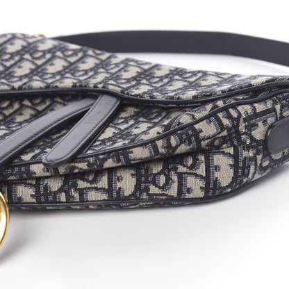 Christian Dior Oblique Saddle Bag Blue 9 of 10