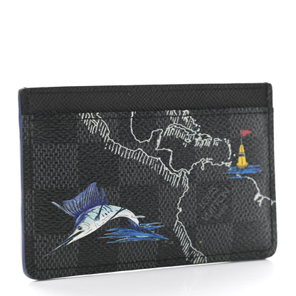 Louis Vuitton Damier Graphite World Map Porte Cartes Simple 3 of 7