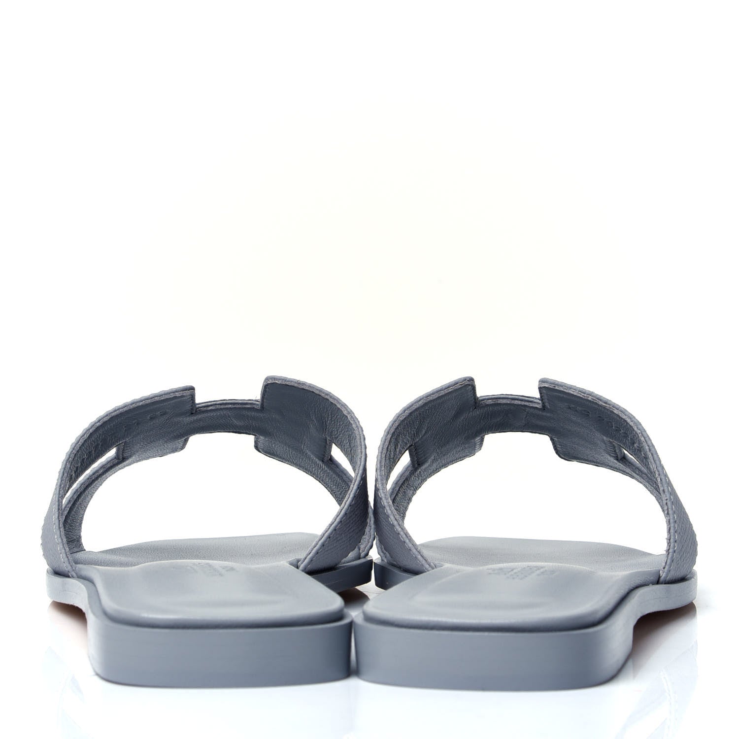 Hermes Epsom Oran Sandals 35 Bleu Glacier 4 of 6