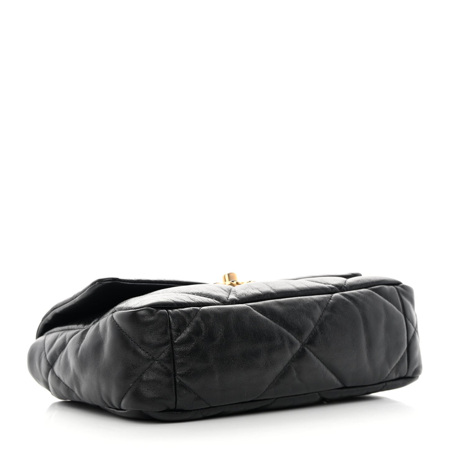 Goatskin Quilted Medium Chanel 19 Flap Black