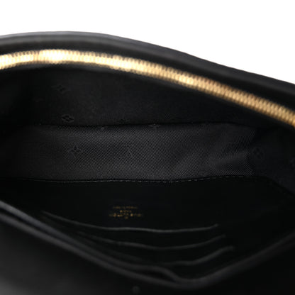Louis Vuitton Calfskin Bubblegram Wallet On Strap Black 5 of 10