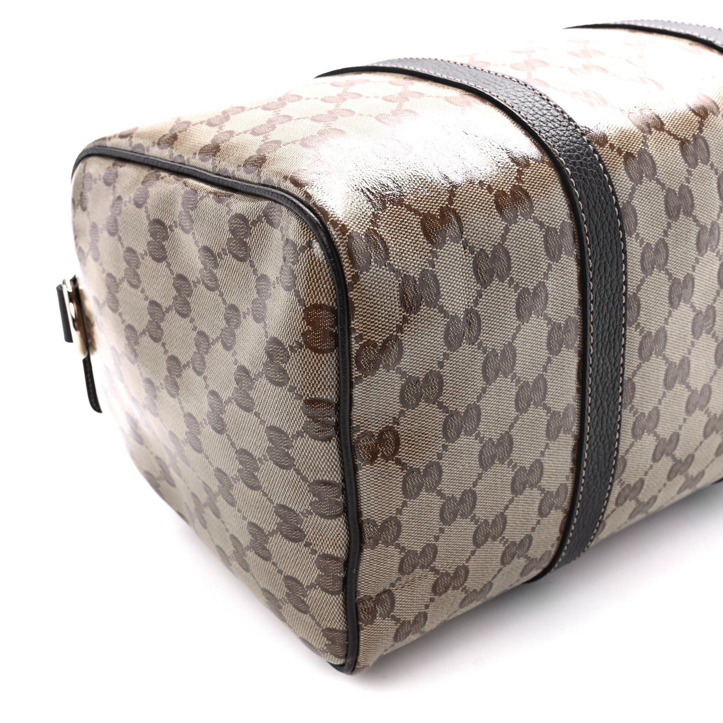 Crystal Monogram Medium Joy Boston Dark Brown