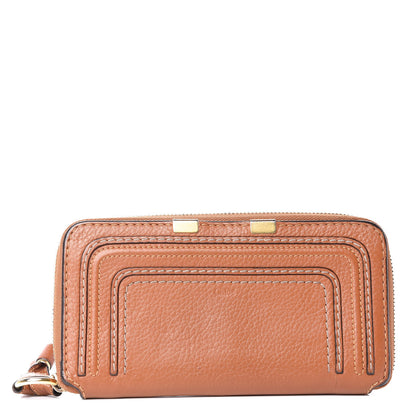 Chloe Grained Calfskin Marcie Long Zip Around Wallet Tan 1 of 12
