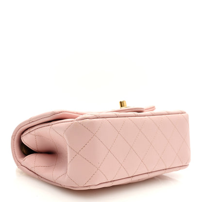 Chanel Lambskin Quilted Camellia Crush Mini Rectangular Flap Pink 4 of 10