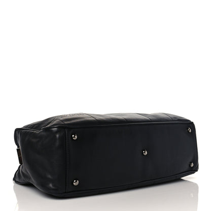 Chanel Lambskin Square Stitched Large Tote Black 4 of 9