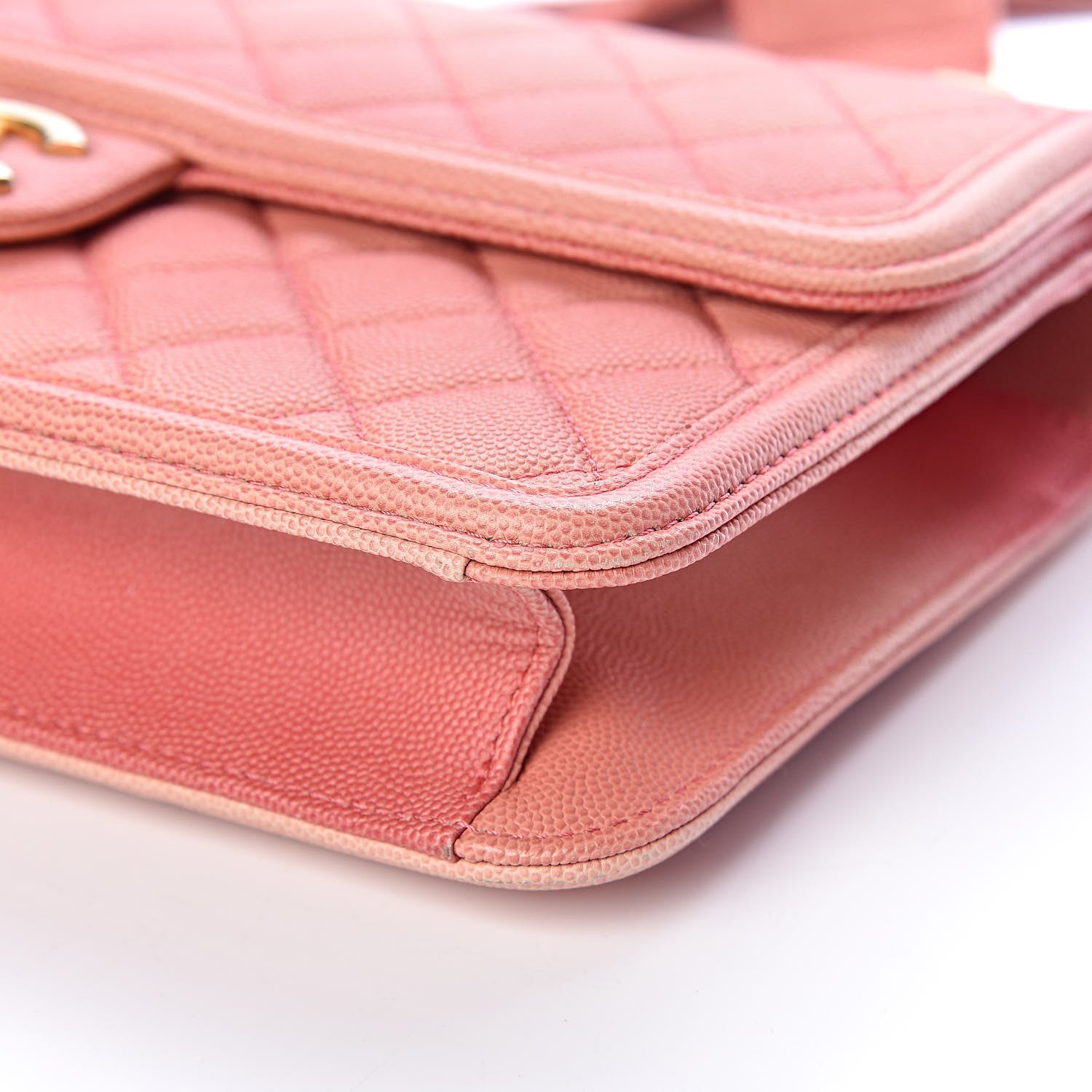 Chanel Caviar Quilted Medium Sunset On The Sea Flap Coral 10 of 10