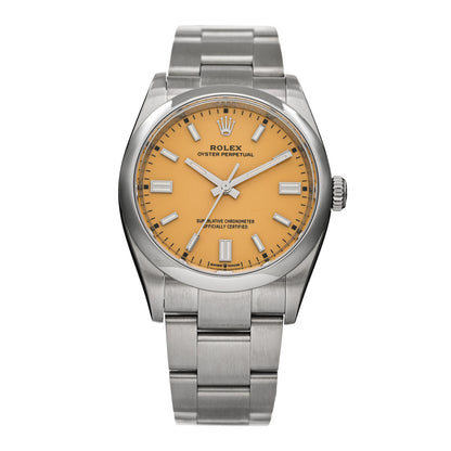 Rolex Stainless Steel 36mm Oyster Perpetual Watch Yellow 126000 1 of 5