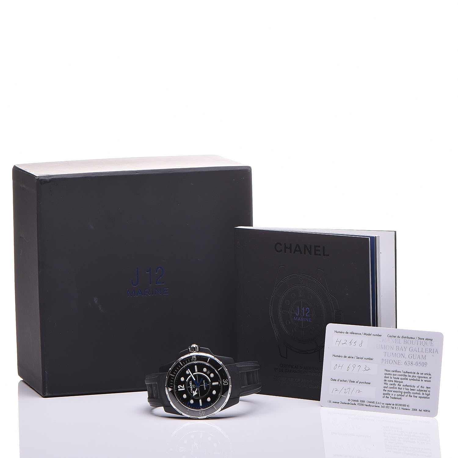Chanel Stainless Steel Ceramic Rubber 41mm J12 Marine Automatic Watch Black 10 of 10