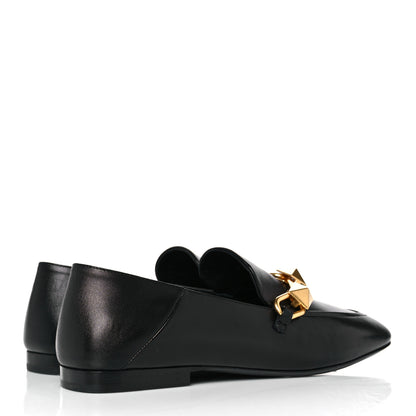 Valentino Garavani Nappa Stud Sign Loafers 40 Black 4 of 9