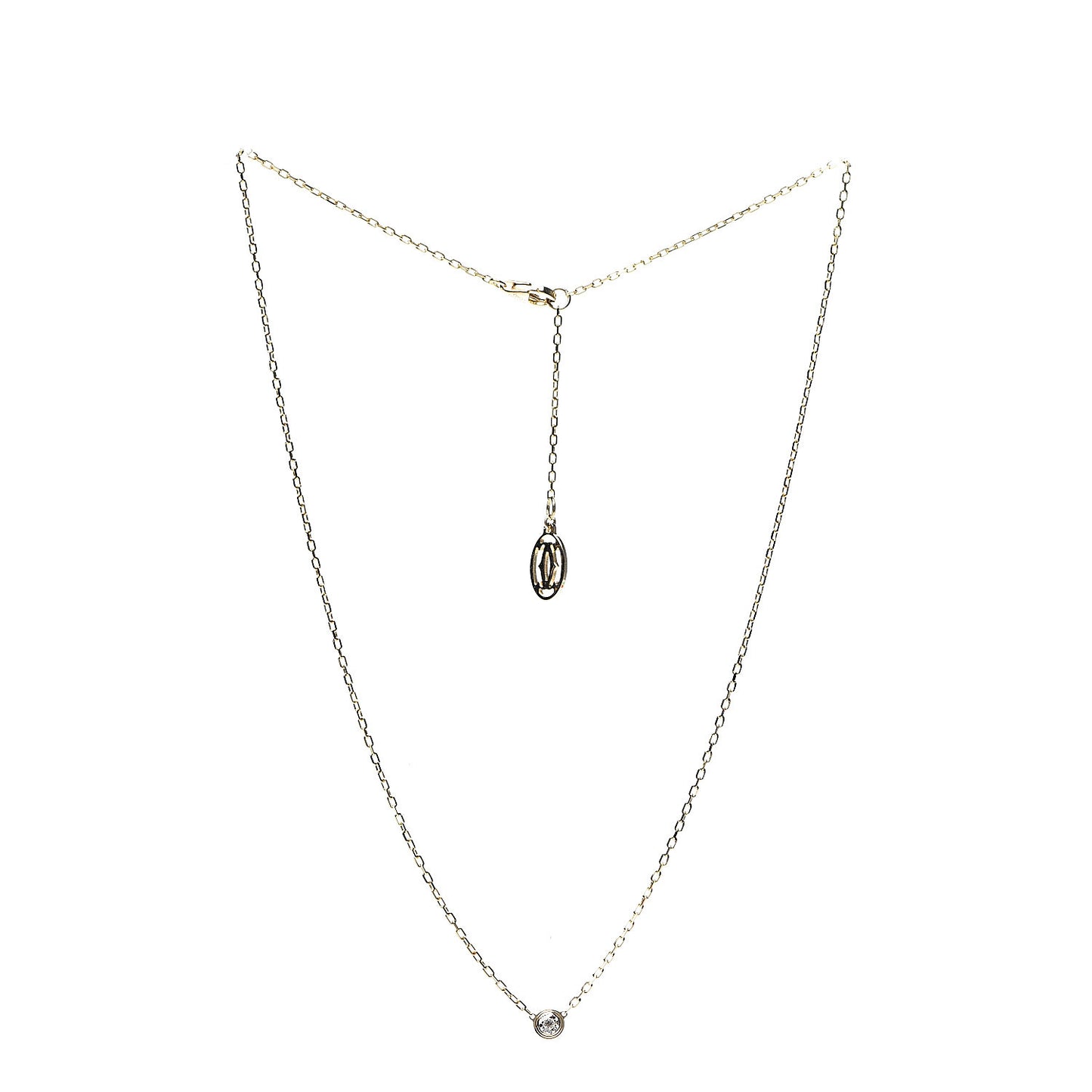 18K Yellow Gold Diamond SM D'Amour Pendant Necklace