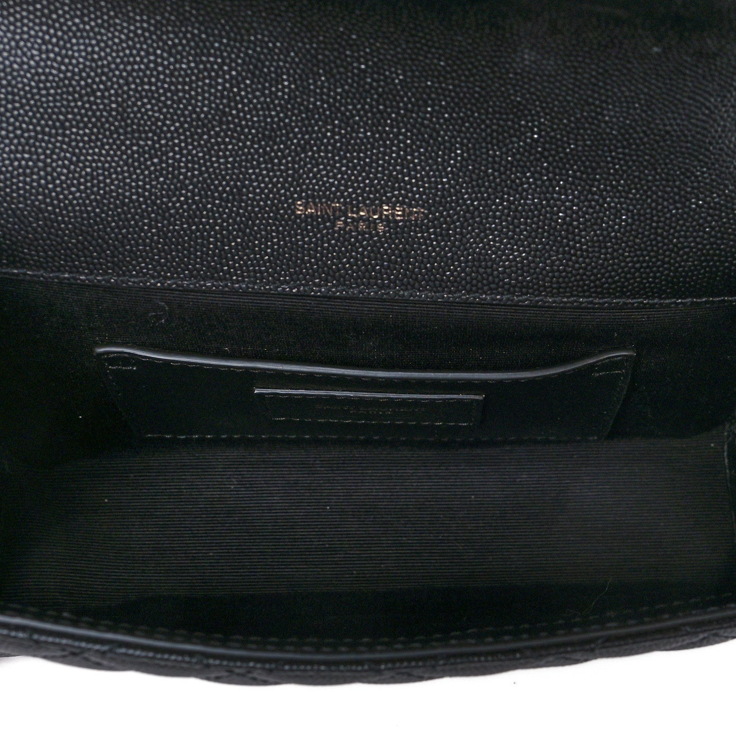 Saint Laurent Grain De Poudre Textured Mixed Matelasse Triquilt Small Monogram Satchel Black 5 of 10