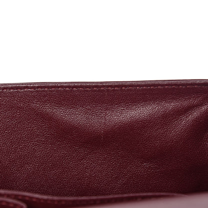 Chanel Striated Patent Quilted Jumbo Double Flap Burgundy 14 of 15
